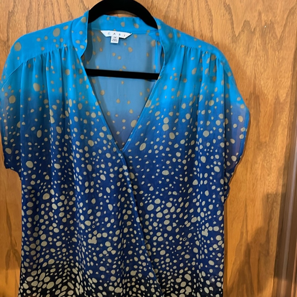 3/$20 SALE: CAbi #344 Ombré Blouse, medium.